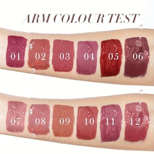MooGlamor 12-Piece Matte Liquid Lipstick Set - Long-Lasting Hydrating Shades