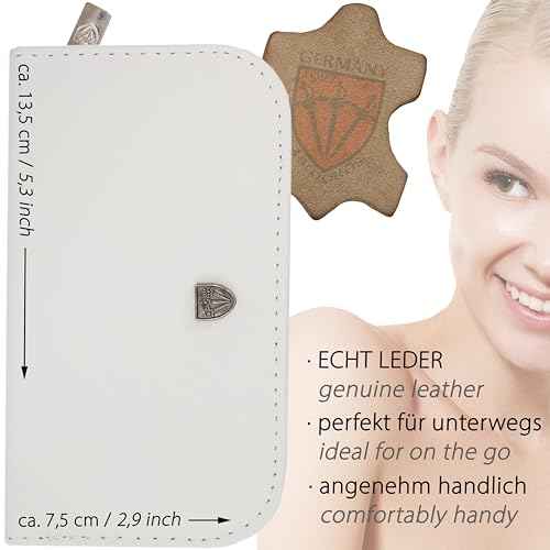 3 Swords Germany - brand quality 6 piece manicure pedicure grooming kit set for professional finger & toe nail care scissors clipper genuine leather case in gift box, Made in Solingen Germany (02266)