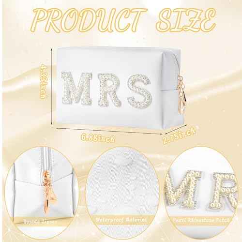 Bride To Be Gift Set - Makeup Bag, Slippers, Robe, Hair Clip - Wedding Gifts