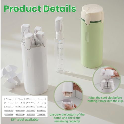 4-in-1 Travel Pump Dispenser Bottle 30ML 4-Pack Leak-Proof