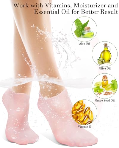 Moisturizing Silicone Socks for Dry Cracked Feet - Golbylicc