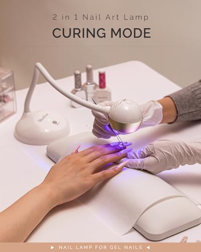 MelodySusie Golden Nail Art Lamp 360° Gooseneck Rechargeable Nail Curing Light