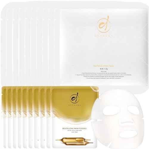 Bioactive Collagen Face Mask,Separated Serum Gel 33ml And Powder Membrane, Real Deap Skin Care Beauty SPA,Hydrating,Repairing,Revitalizing, Anti-Aging (10 pairs)