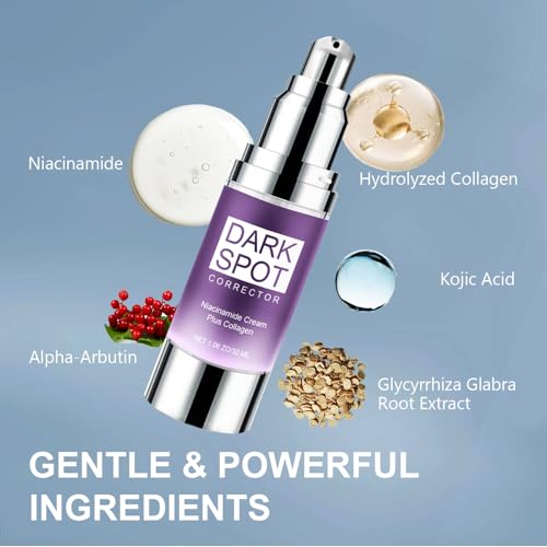Dark Spot Corrector & Remover for Face & Body ? Gentle Formula for Dark Spots, Uneven Skin Tone, Age Spots & Melasma ? with Niacinamide, Hydrolyzed Collagen & Hyaluronic Acid ? 1.06 FL OZ