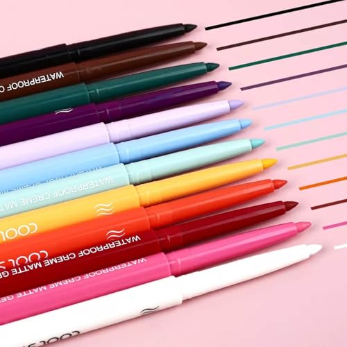 Pink Waterproof Eyeliner Pencil - 12 Hour Long Lasting