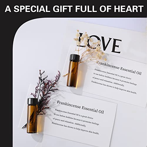 Teenitor 100pcs Essential Oil Bottles, 5ml Essential Oil Bottles Empty Glass Anointing Bottles, Small 5ml Oil Vial, Sample Bottles