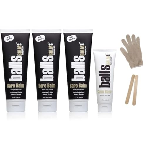 The Bare Pair Triple Pro Pac King Kombo - Body Hair Management System (w/Exfoliating Glove)