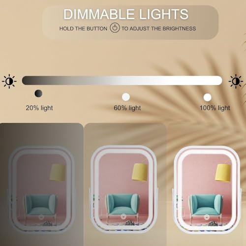 Vanity Mirror with Lights - 6x8 Rechargeable Makeup Mirror