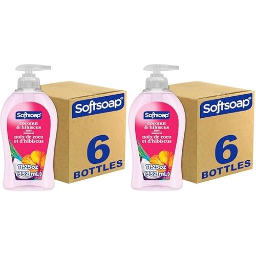Softsoap Coconut & Hibiscus Scent Hydrating Liquid Hand Soap,Liquid Hand Soap,11.25 Fl Oz,(Pack of 12)