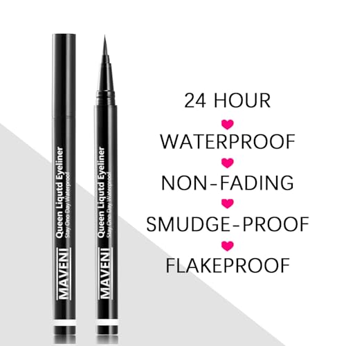 Waterproof Liquid Eyeliner Pen with Fine Brush Tip – Red Brown