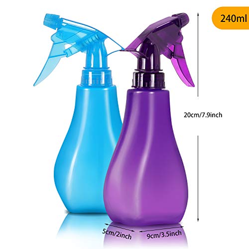 8 Oz Spray Bottles with Adjustable Nozzle - 4 Pack