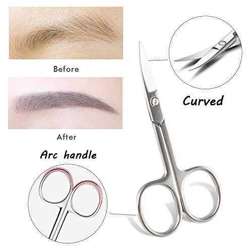 6-in-1 Eyebrow Grooming Kit with Scissors, Razor & Tweezers