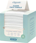 Cliganic Clean Face Towels XL - 50ct Disposable Makeup Remover Wipes