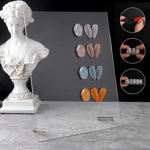 Nail Art Display Stand Acrylic Board Set with 50 Tips