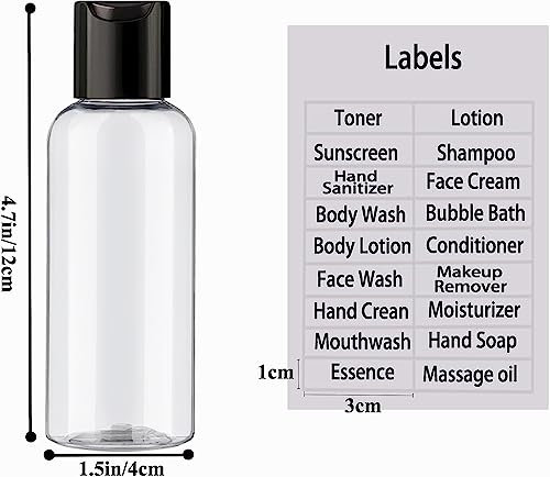 DNSEN 5 Pack 3.4 oz TSA Approved Travel Bottles Leakproof