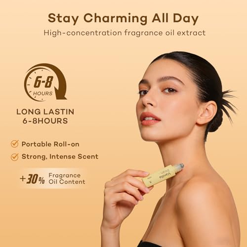 Pheromone Vanilla Bean Roll-On Perfume for Women – Long-Lasting, 10ml