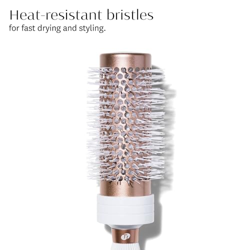 T3 Volume Round Hair Brush Ceramic-Coated Barrel Vented Round Brush for Blow Drying Heat Resistant Bristles
