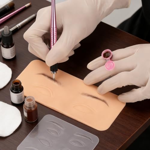 ATOMUS 8pcs 3D Microblading Practice Skin for Eyebrows