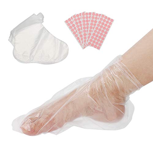 Segbeauty Paraffin Wax Bath Foot Liners with Stickers - 200 Pack Plastic Covers
