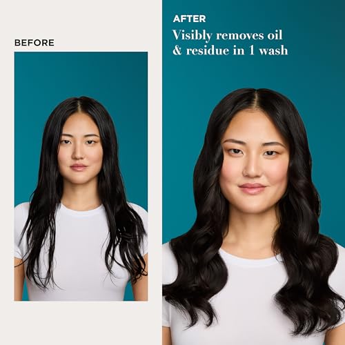 OGX Clarifying Strength + Rosemary Mint Shampoo, Clarifying Shampoo for Oily Hair Visibly Helps Remove Oil & Residue to Clear Away Buildup, Sulfate-Free Surfactants, 25.4 fl. Oz