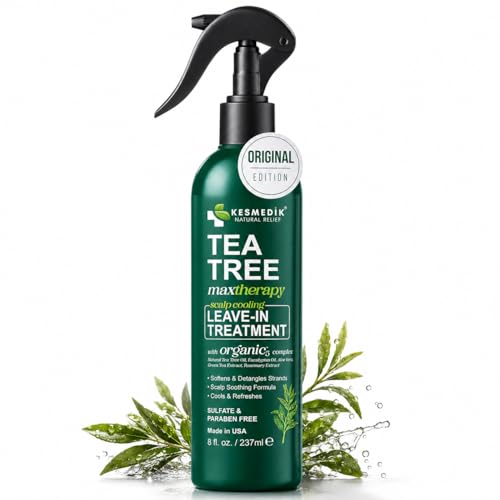 KESMEDIK Tea Tree Oil Leave-In Conditioner & Detangler Spray