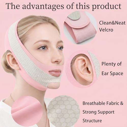 Anti Snoring Chin Strap - Adjustable V Line Lifting Mask for Quiet Sleep