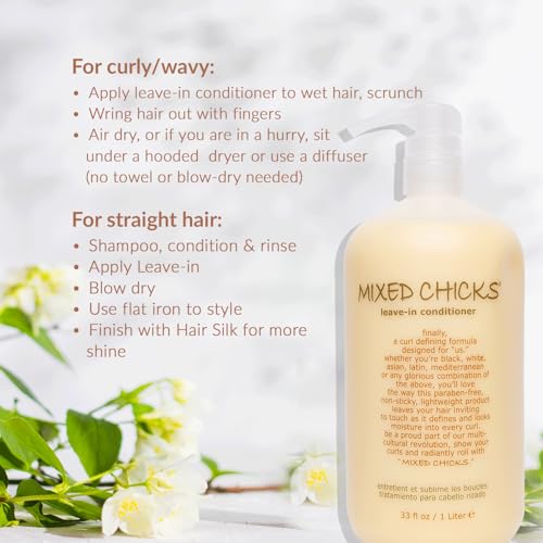 Mixed Chicks Curl Defining & Frizz Eliminating Leave-In Conditioner, 33 fl.oz.