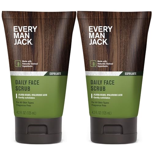 Every Man Jack Exfoliating Face Scrub for Men, 2-Pack