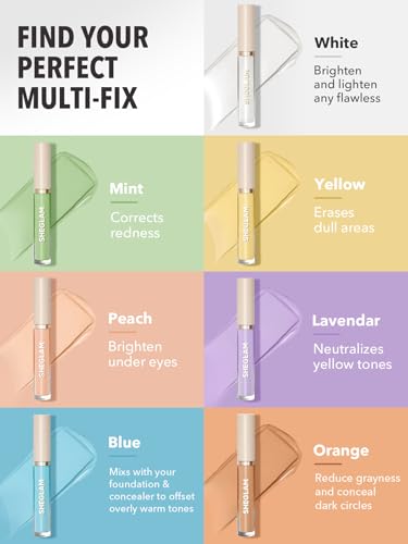 SHEGLAM Peach Color Correcting Concealer Liquid Full Coverage Long Lasting 3.8oz