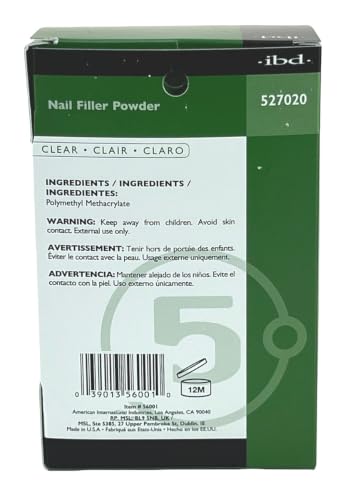 IBD 5-Second Nail Filler Powder - Quick Nail Repair (12 Pieces)