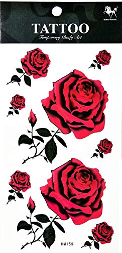 Temporary Tattoo Sheets - Flowers & Roses for Men & Women