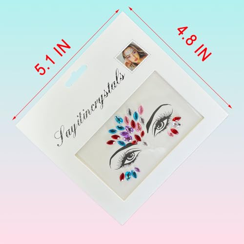 Diamond Acrylic Face Stickers for Kids – 6-Pack