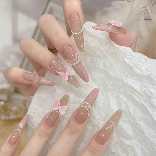 300Pcs 3D Bow Nail Charms and Flatback Pearls Set,Black White Pink Bowknot,Bow-Knot Nail Stud Rhinestones Crystal,Nail Art Charms,Nail Art Supplies,for Manicure DIY,Nail Art Design,Jewelry Decoration