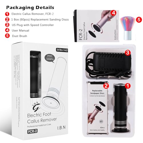 Electric Callus Remover for Feet - Professional Foot Sander & File Kit