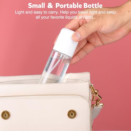 Bynccea Clear 2 Pack Travel Spray Bottles 3.4oz/100ml Refillable Fine Mist