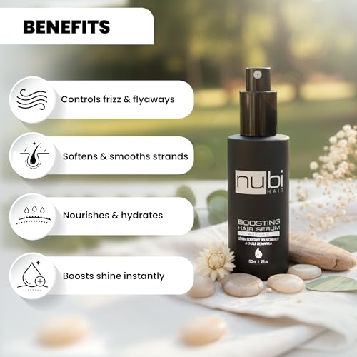 Nubi Hair Silky Smooth Serum with Marula Oil & Aloe Vera - 3 Pack