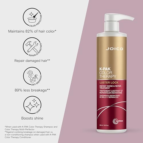 Joico K-PAK Color Therapy Luster Lock Instant Shine & Repair Treatment | For Color-Treated Hair | Boost Color Vibrancy | Repair Breakage | With Keratin & Argan Oil