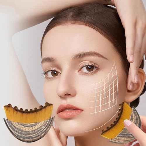 Lymphatic Contour Face Brush, Dry Face Brush for Lymphatic Drainage Massager -Anti-Puffiness, Lift, Chin & Jawline Sculpting (1PCS Soft Gua Sha Brush)