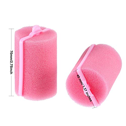 Geyoga Soft Foam Hair Rollers 18 Pieces Large Pink