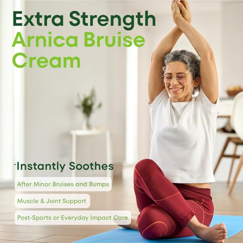 Arnica Cream for Bruising and Swelling: Extra Strength Arnica Bruise Cream with Vitamins K C E for Seniors Aged 55 and Above - Fast Healing Formula Ideal for Thin Skin 3.5 oz