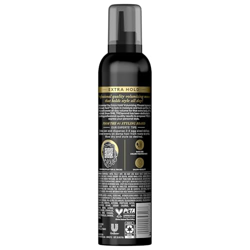 TRESemm? Shaping Mousse, Extra Hold 2-Pack ??Moisturizing Hair Mousse for Sculpting, 24H Frizz Control + Keratin Mask