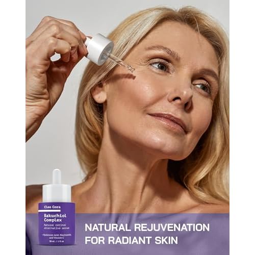 Bakuchiol Retinol Serum - Anti Aging Serum for Face & Eyes - Korean Skincare Retinol Alternative - Fine Lines & Wrinkles - Rejuvenation Facial Skin Care Booster - Bakuchiol Niacinamide Hyaluronic Acid