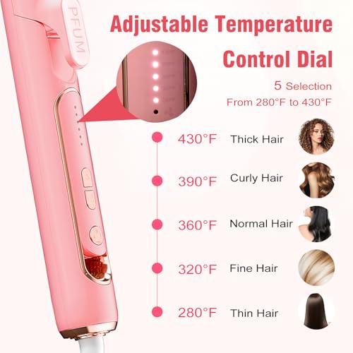 PFUM 2-in-1 Hair Straightener & Curler with Adjustable Temps