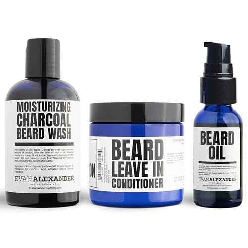Evan Alexander Grooming MY Beginner¡¯s Beard Kit - Hydrates and Moisturizes - Beard Growth Kit - Simple and Easy Beard Grooming Set - Personal Hygiene Products for Men - Great Fragrance