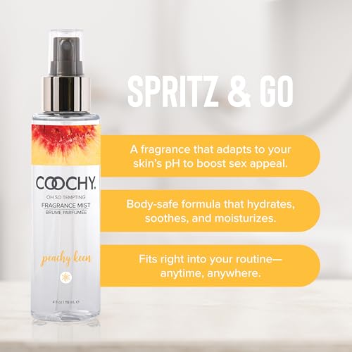 Coochy Peachy Keen Fragrance Mist - Hair & Body Spray with Georgia Peaches, Sugar Cane & Vanilla - 4oz