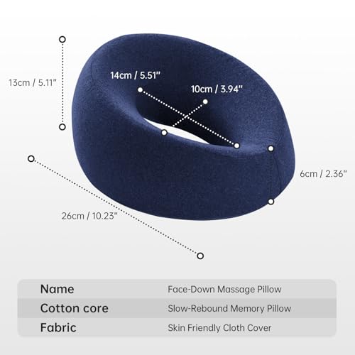 Ergonomic Face Down Pillow for Eye Surgery Recovery & Massage Headrest