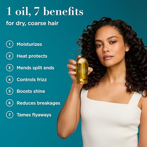 OGX Renewing Argan Oil Hair Serum Treatment, 3.3 Fl Oz