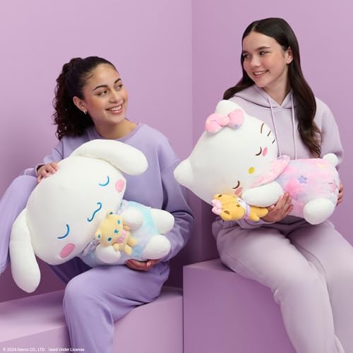 Hello Kitty 18-Inch Sleeping Plush with Tiny Chum - Soft & Snuggly