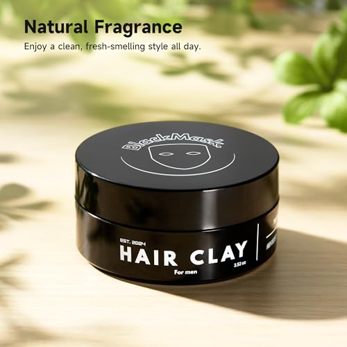 BlackMask Hair Clay for Men - Matte Finish Strong Hold