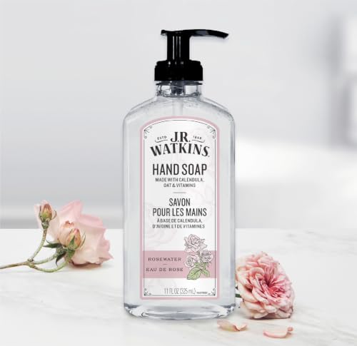J.R. Watkins Rosewater Gel Hand Soap, 3 Pack 11 Fl Oz